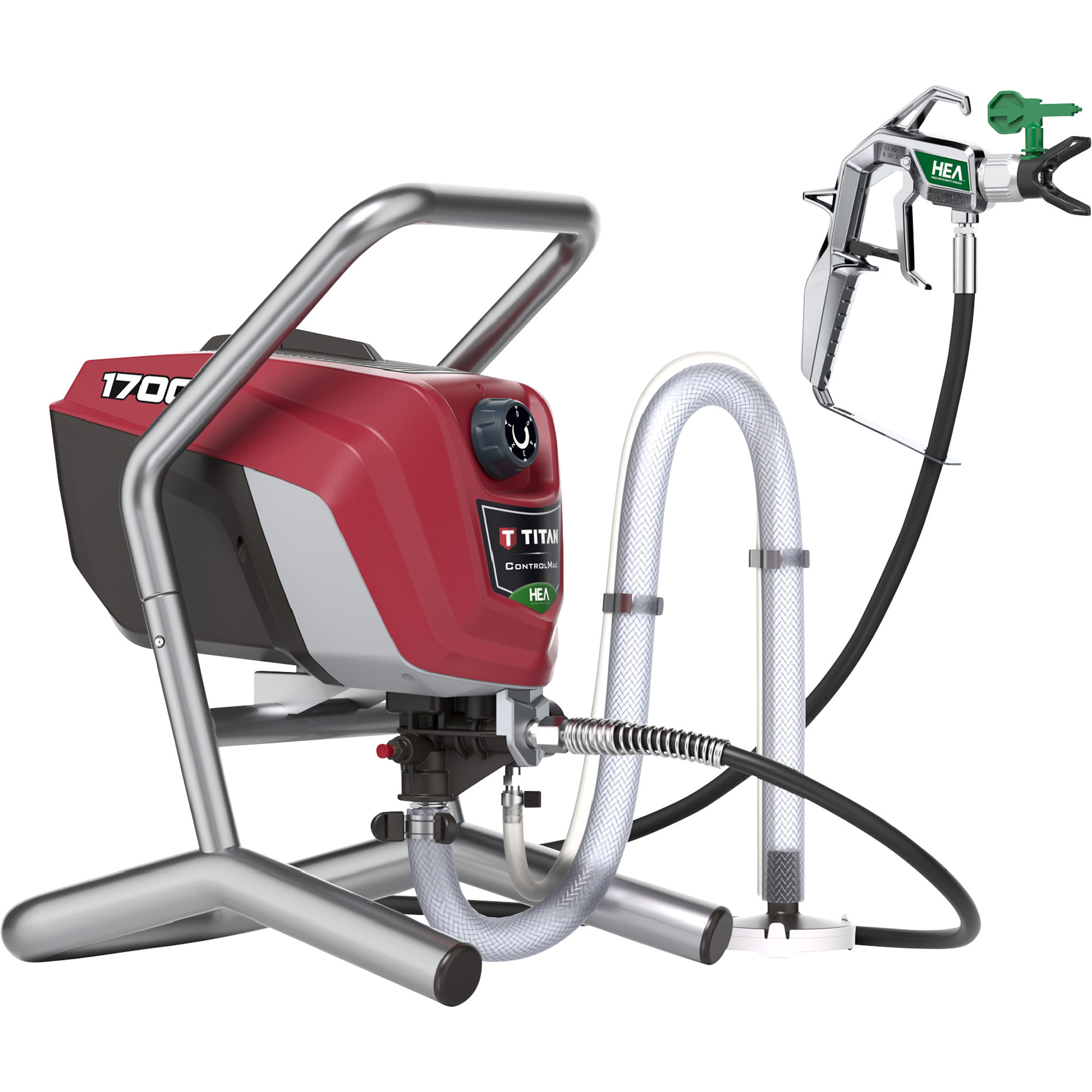 Titan ControlMax 1700 HE Airless Spray Paint Gun, 0.6 HP, 120V, 10 Amp, 1500 PSI, Model# 0580009